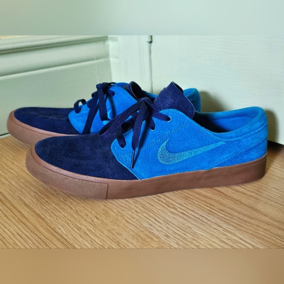 Sz 10 new Nike Zoom Air Stefan Janoski blue suede skateboard sneakers skate shoe - Picture 9 of 11